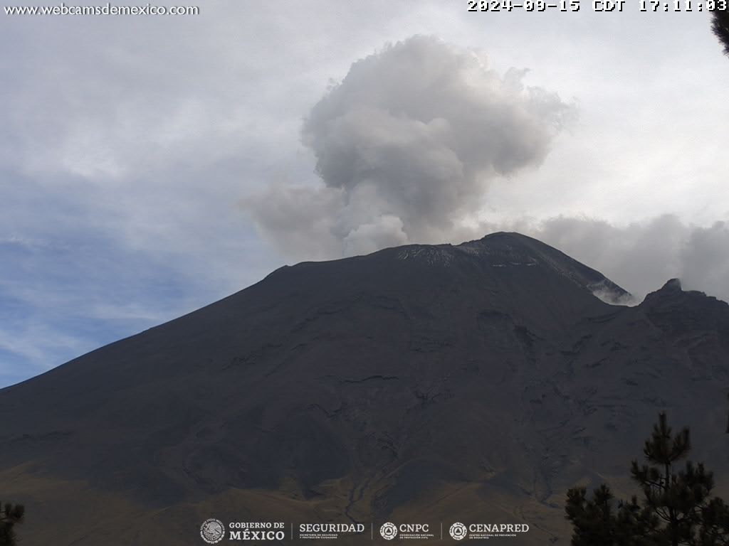 Popocatépetl registra 23 exhalaciones y 387 minutos de tremor