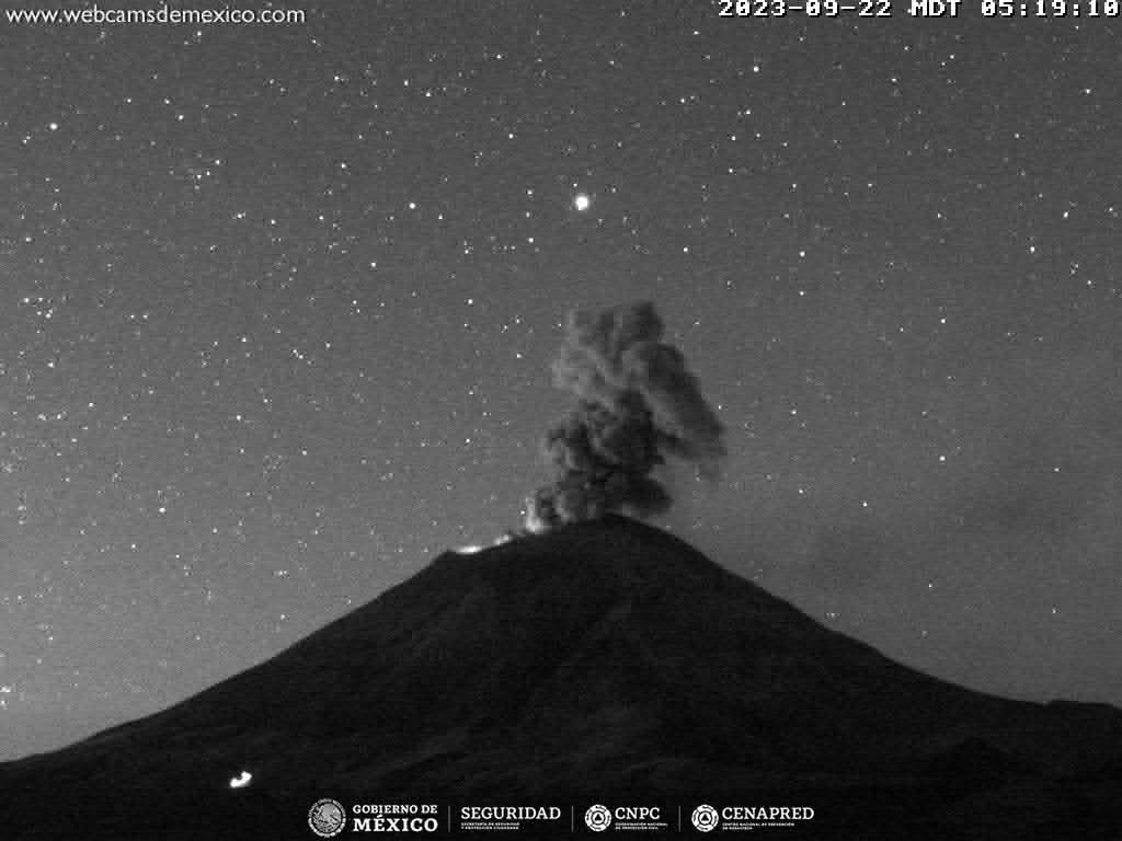 Popocatépetl sigue incrementando actividad; registra  380 exhalaciones