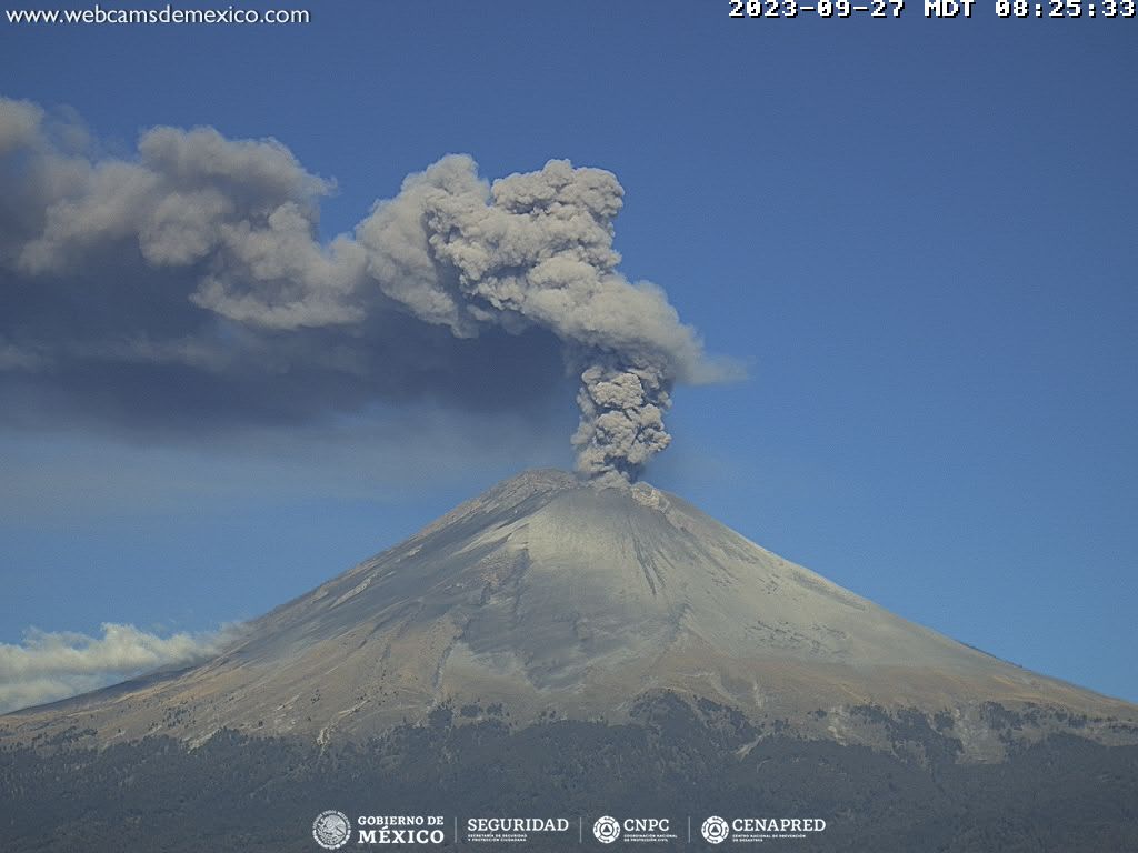 Popocatépetl registra más de 400 exhalaciones en 24 horas