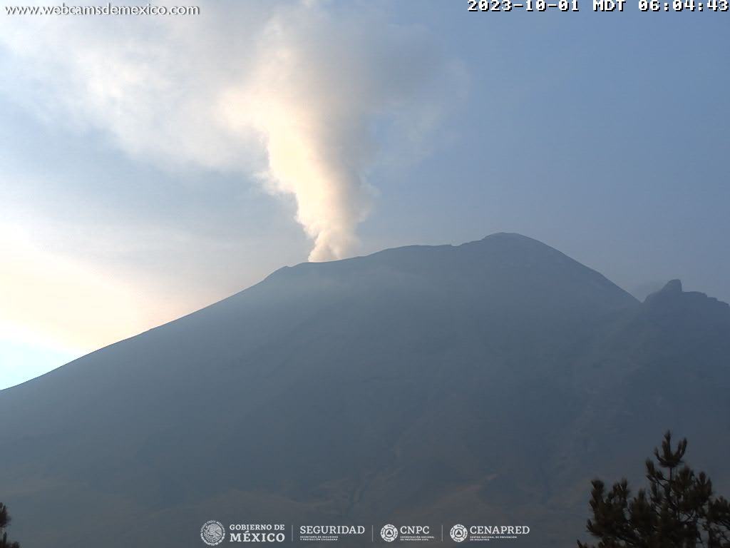 Popocatépetl registra 326 exhalaciones en 24 horas