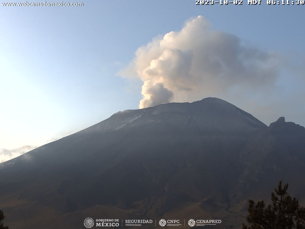Popocatépetl registra 291 exhalaciones en 24 horas