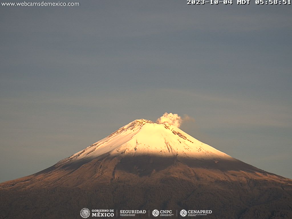 Baja intensidad el Popocatépetl y registra 87 exhalaciones