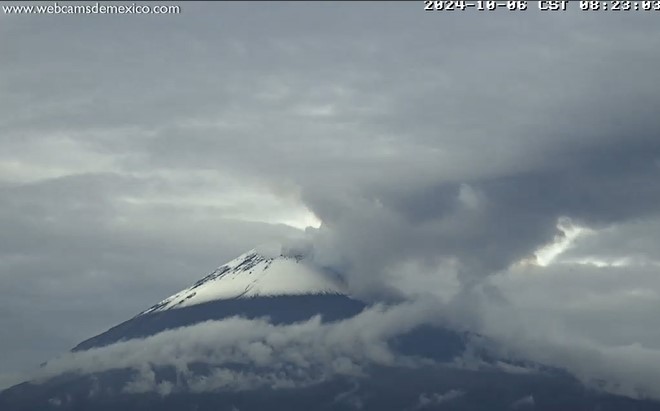 Popocatépetl registra 41 exhalaciones y 548 minutos de tremor