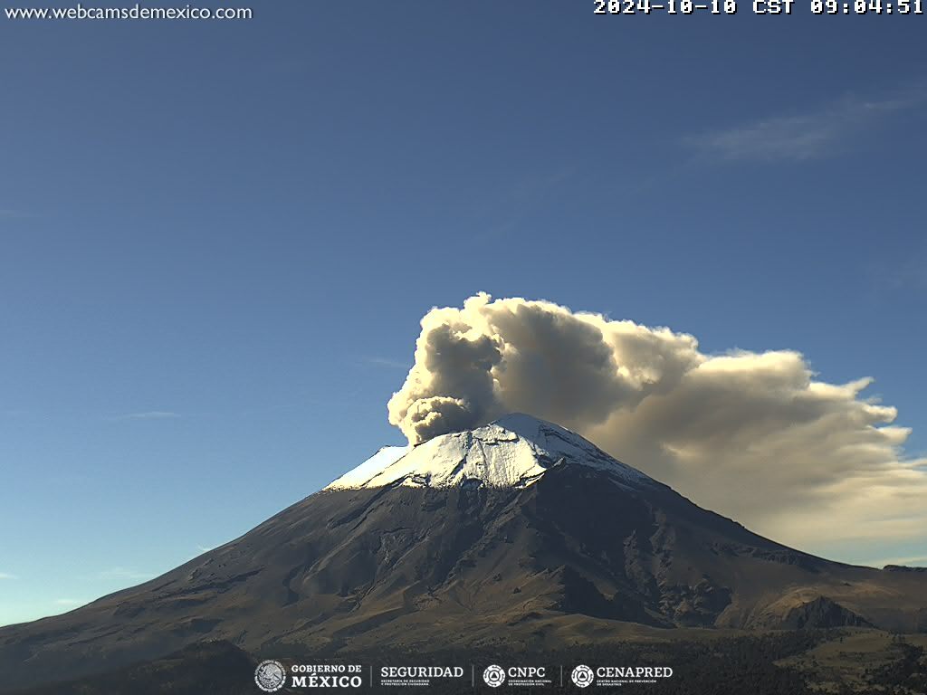 Popocatépetl registra 31 exhalaciones y una impresionante vista