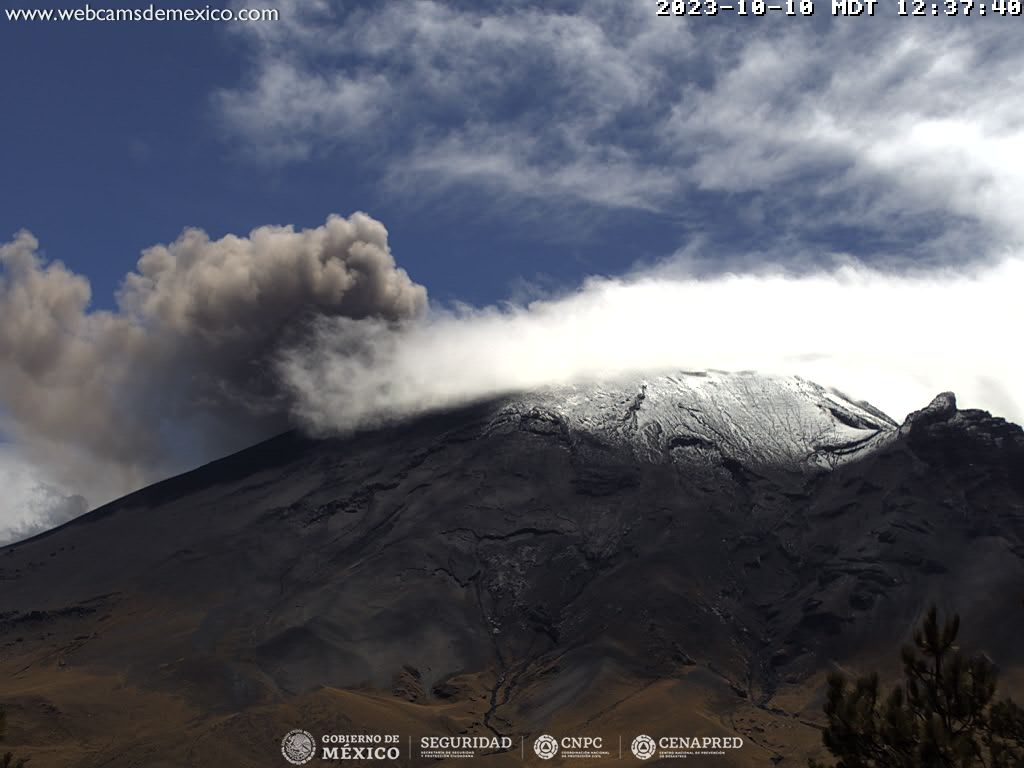 Popocatépetl registra 87 exhalaciones en 24 horas