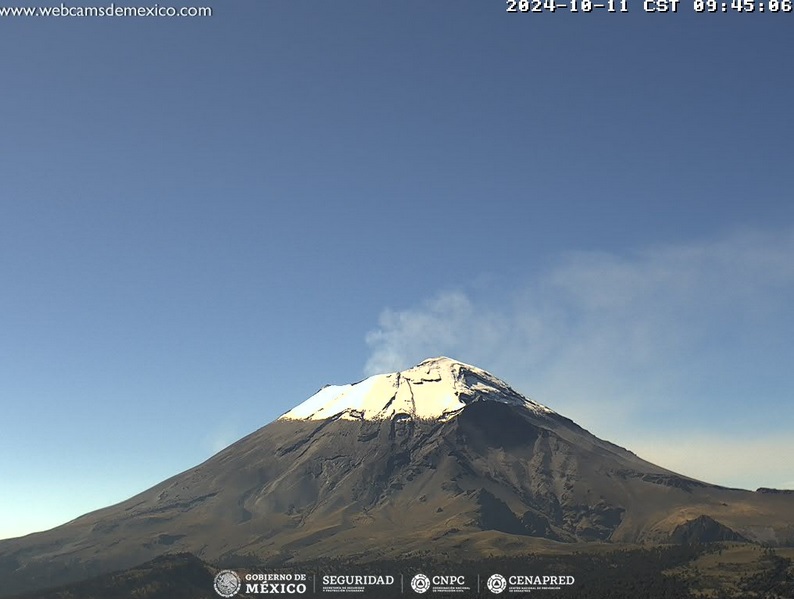 Ceniza del Popocatépetl llega a Hueyapan, en Morelos