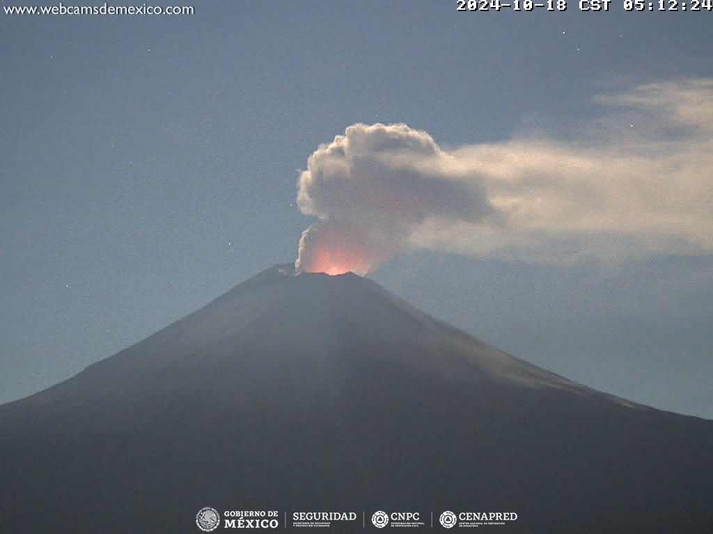 Popocatépetl sigue con intensa actividad; registra 84 exhalaciones