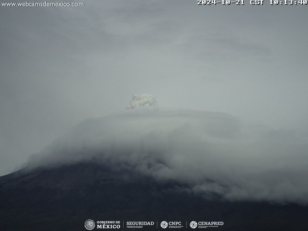 Popocatépetl, en calma con 9 exhalaciones