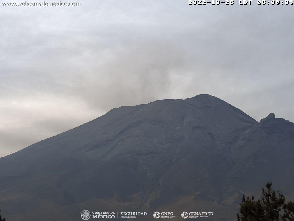 Reportan caída de ceniza del Popocatépetl en el Edomex