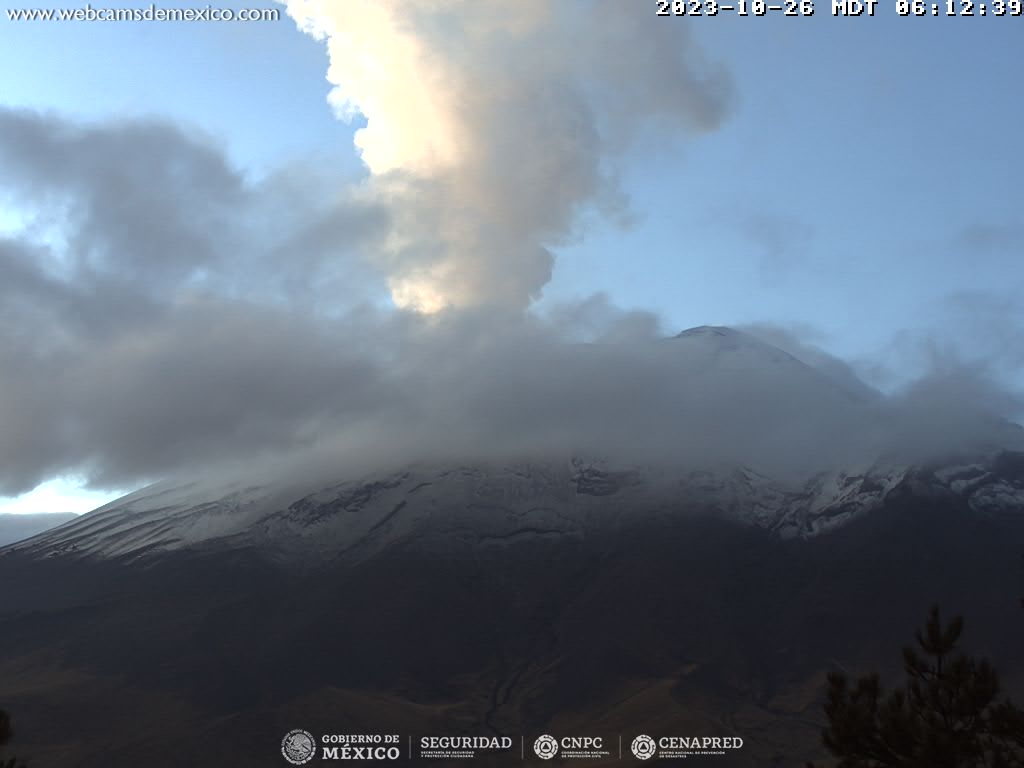 Popocatépetl registra 128 exhalaciones en 24 horas