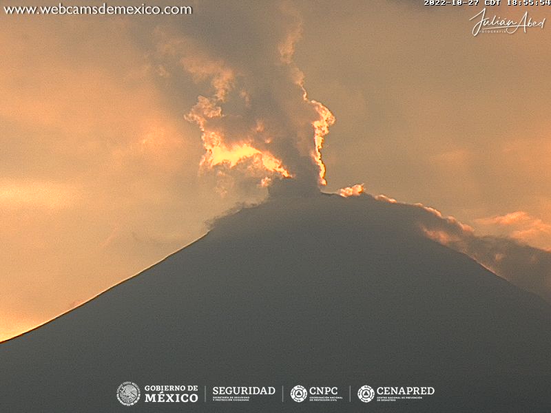 Popocatépetl anda muy activo y registra 77 exhalaciones en 24 horas