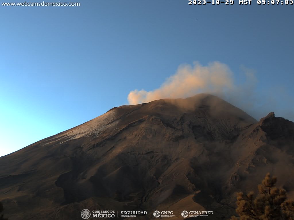 Popocatépetl registra solo 48 exhalaciones en 24 horas