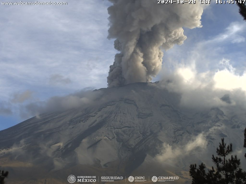 Popocatépetl registra 1434 minutos de tremor