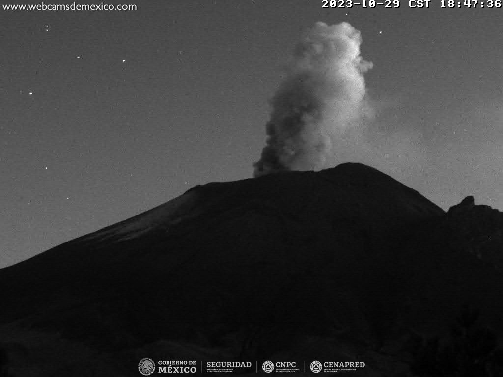 Popocatépetl, en calma; solo se registran 47 exhalaciones