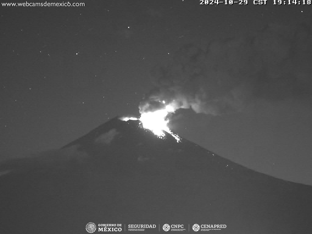 Popocatépetl: una exhalación pero 1436 minutos de tremor