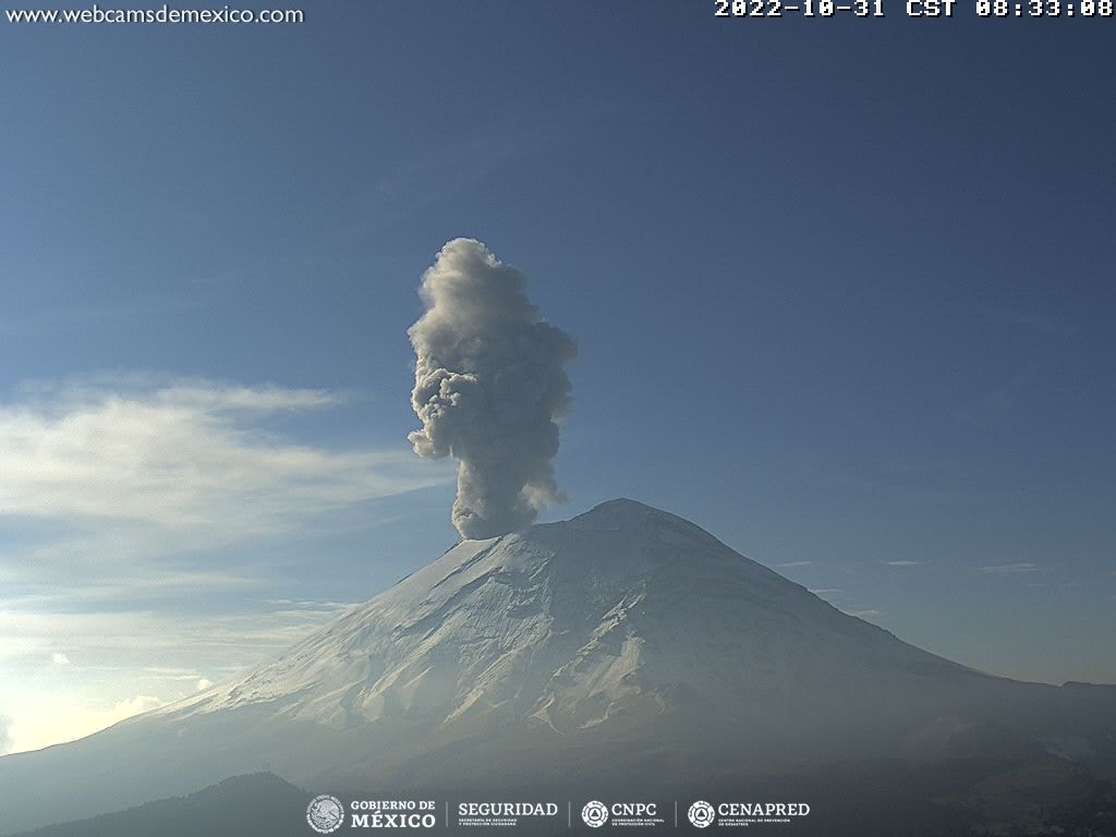 Popocatépetl registra 86 exhalaciones en 24 horas