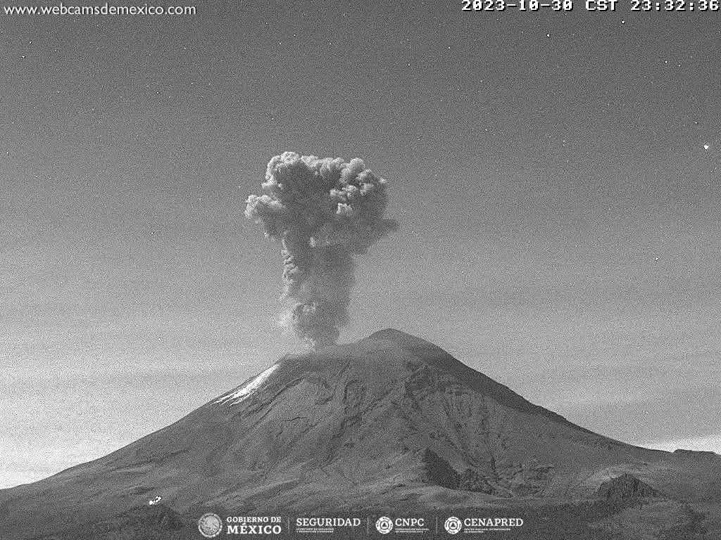 Popocatépetl registra 110 exhalaciones en 24 horas