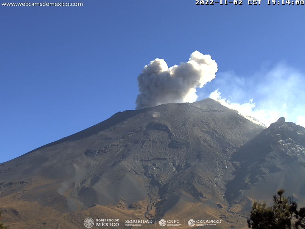 Popocatépetl 58 exhalaciones en 24 horas