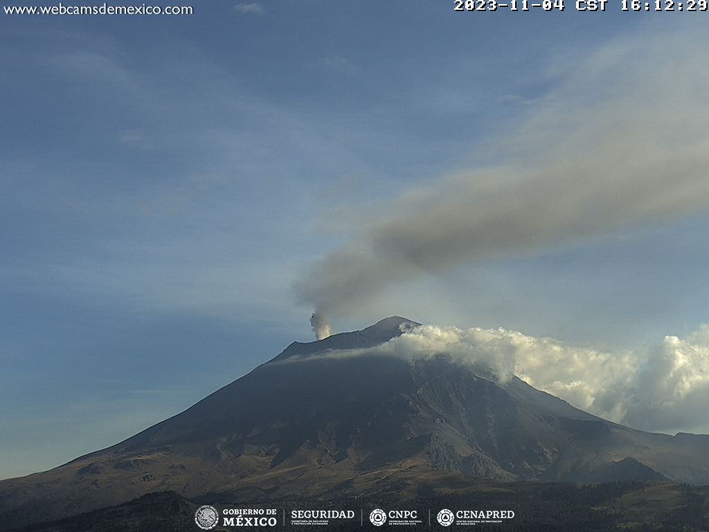 Popocatépetl registra 150 exhalaciones en 24 horas