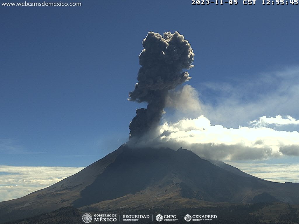 Popocatépetl registra 109 exhalaciones y un sismo en 24 horas