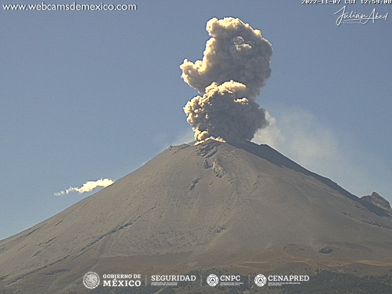 Popocatépetl registra 94 exhalaciones en 24 horas