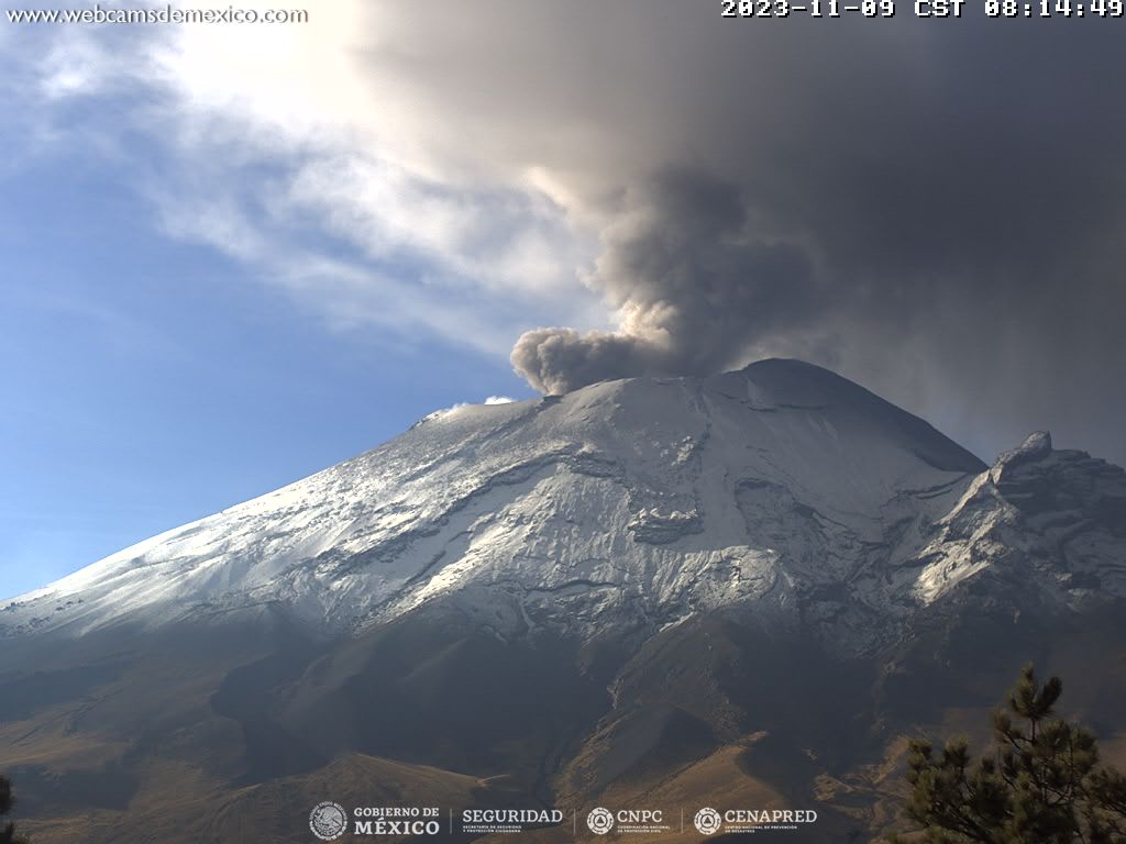 Popocatépetl registra 113 exhalaciones en 24 horas