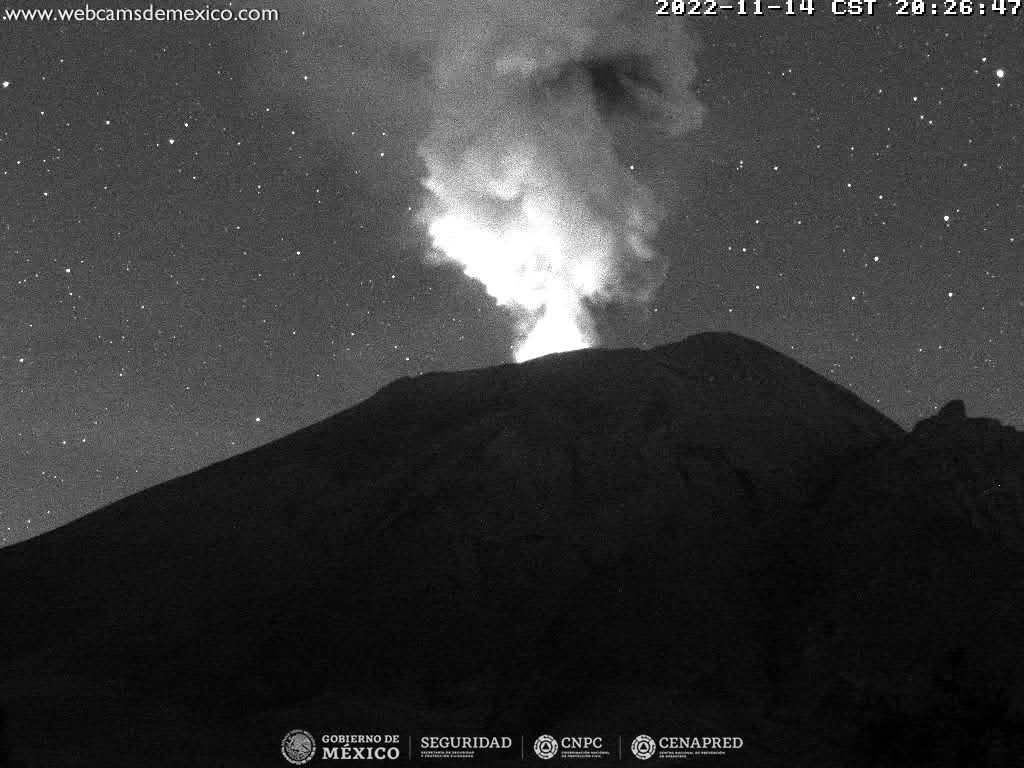 Popocatépetl registra 90 exhalaciones en 24 horas