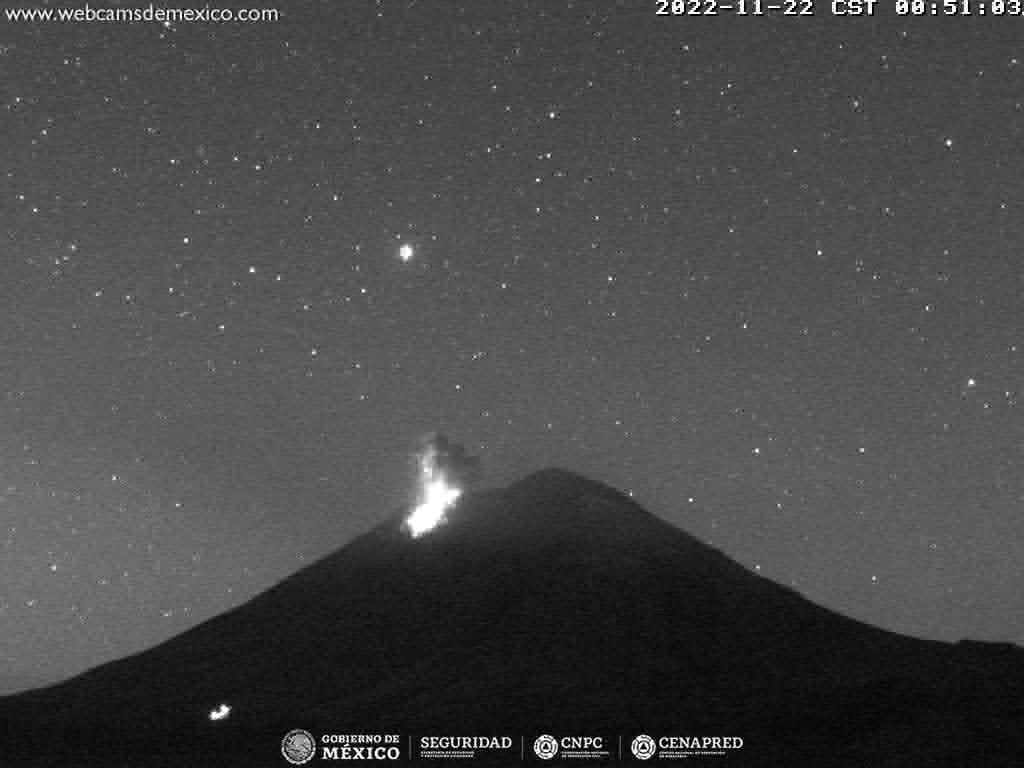 Popocatépetl registra 73 exhalaciones y una explosión