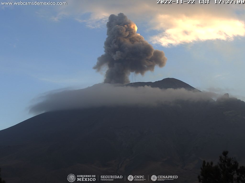 Popocatépetl registra 104 exhalaciones en 24 horas