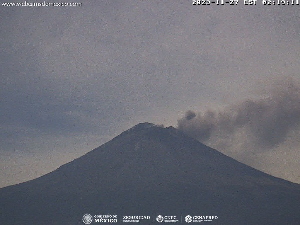 Popocatépetl, muy en calma; se registran 13 exhalaciones