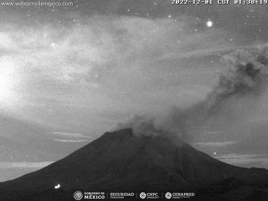 Popocatépetl registra 79 exhalaciones en 24 horas