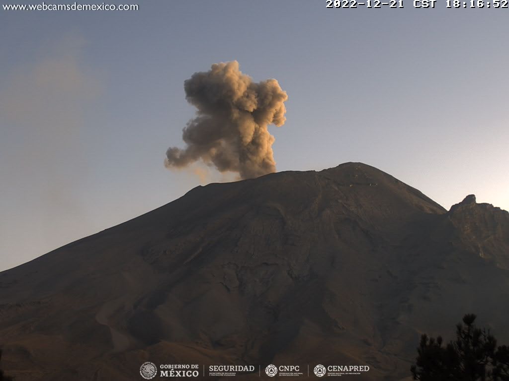 Popocatépetl registra 133 exhalaciones en 24 horas