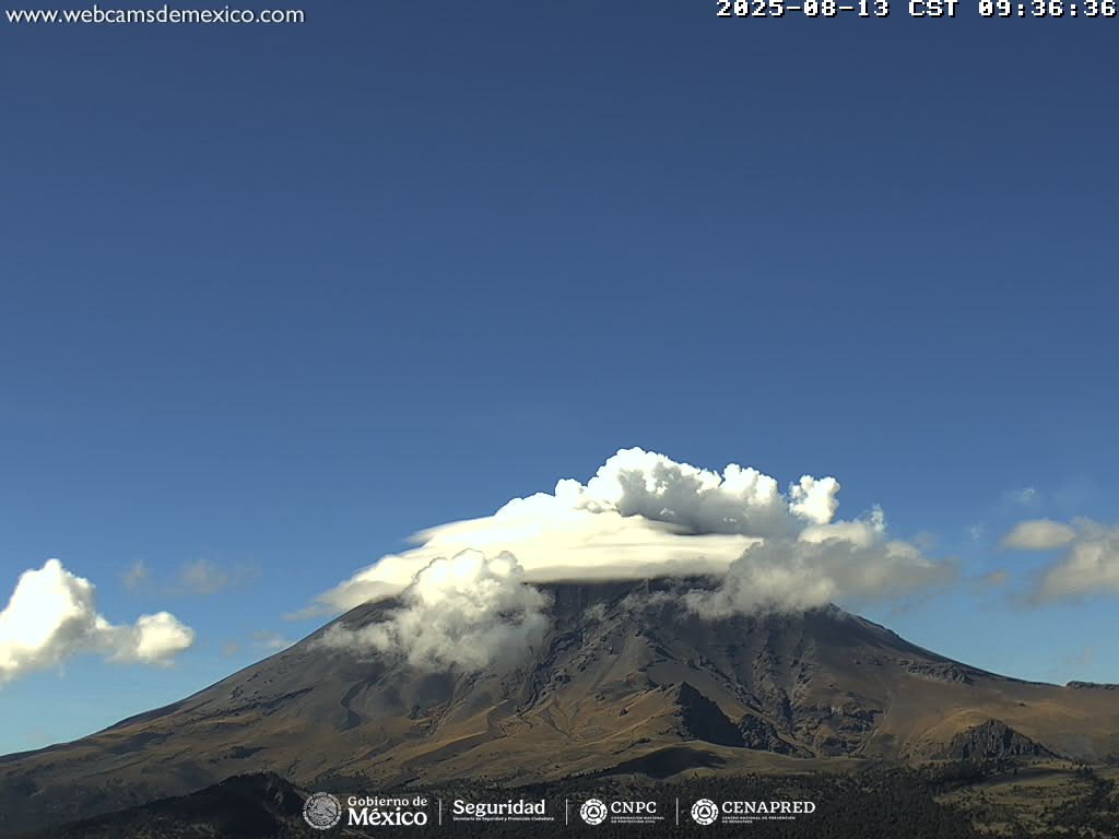 Popocatépetl, muy en calma con 22 exhalaciones
