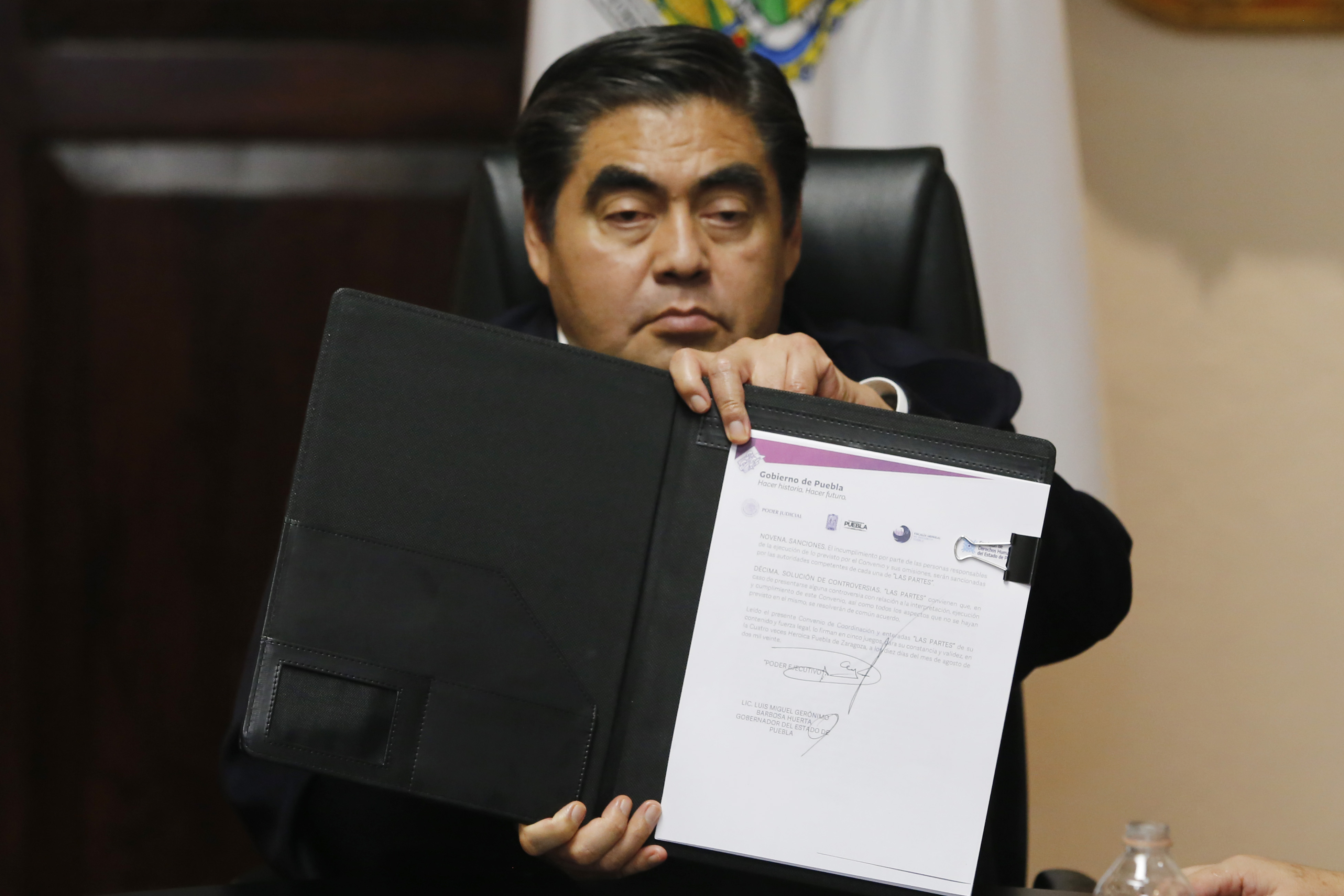 En Puebla se han resuelto el 80% de los casos de feminicidio: Barbosa