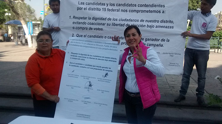 Pactan candidatos de Tehuacán contra compra de votos