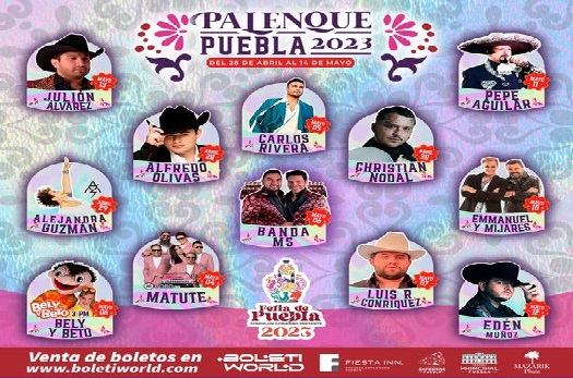 Esto cuesta el boleto de tu artista preferido en el palenque de Puebla 2023