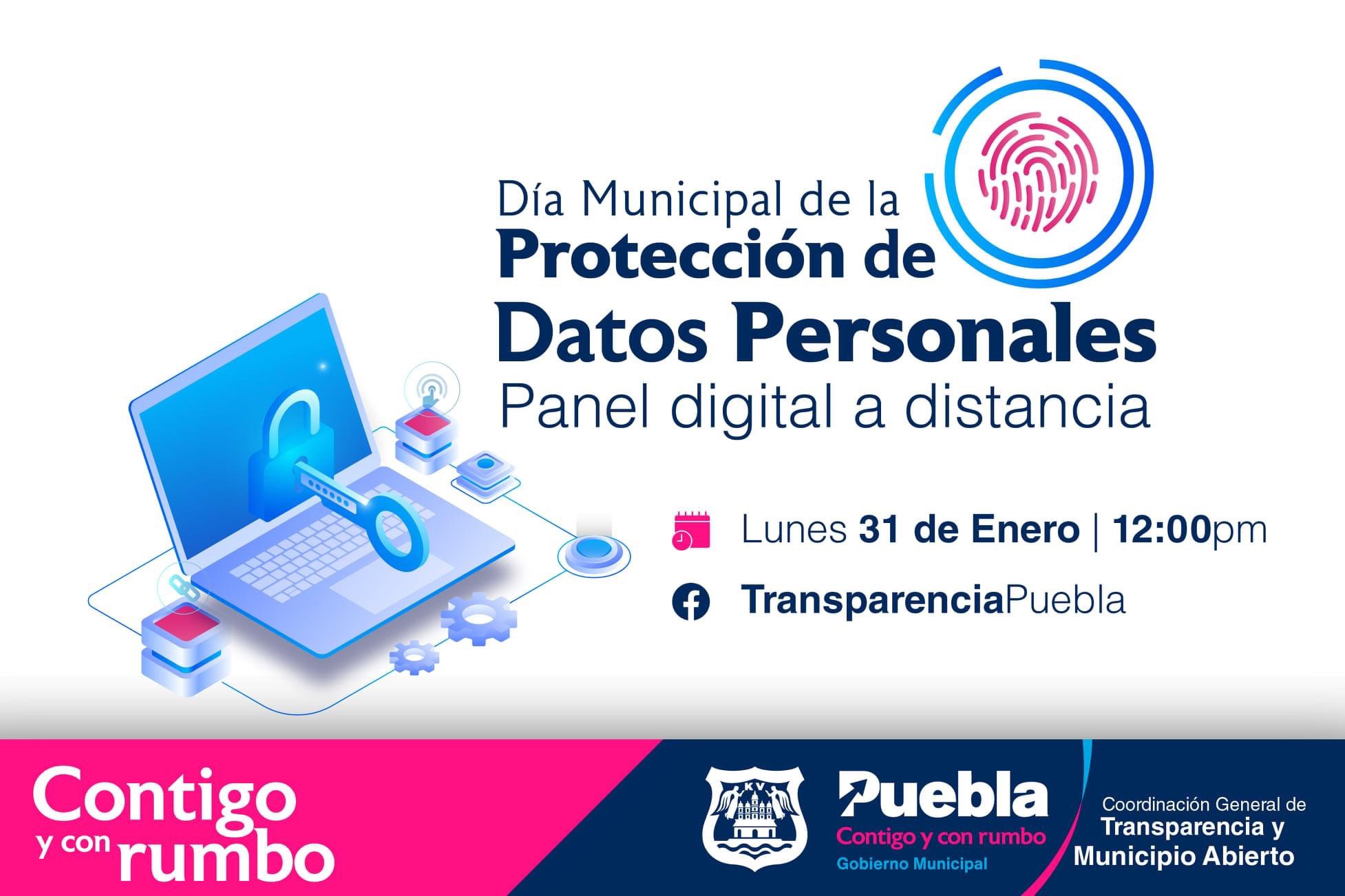 Invita a poblanos al panel digital para aprender sobre protección de datos personales