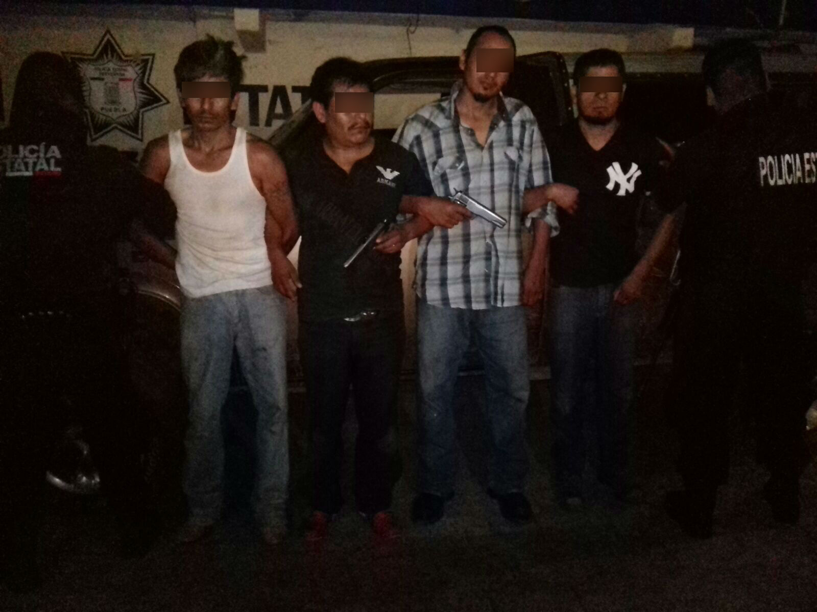 Detiene SSP a cuatro ladrones de casa habitación en Pantepec