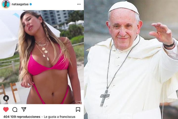 Foto de modelo brasileña recibe un me gusta del Papa en Instagram