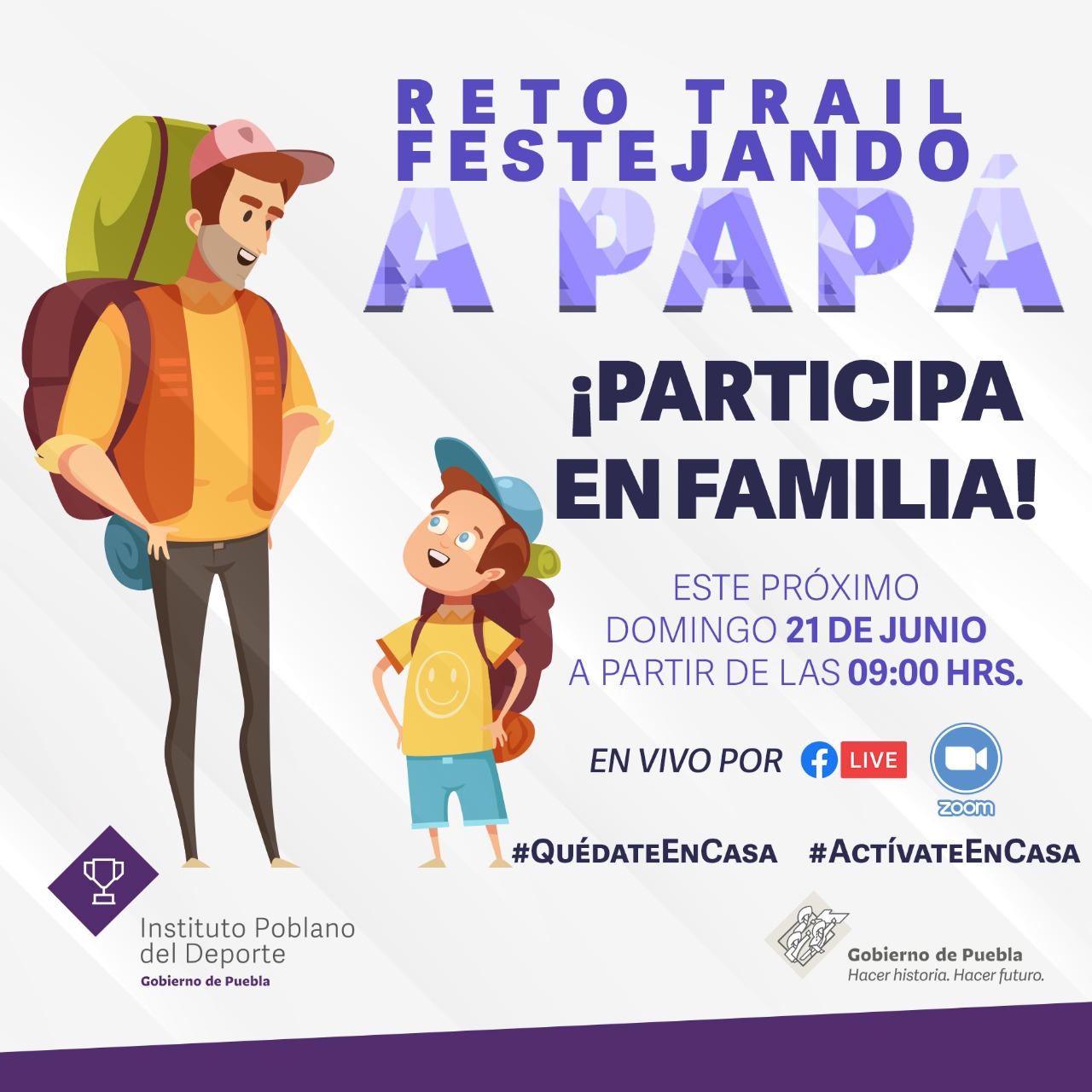 Lanza Reto Trail, para festejar a papá desde casa en Puebla