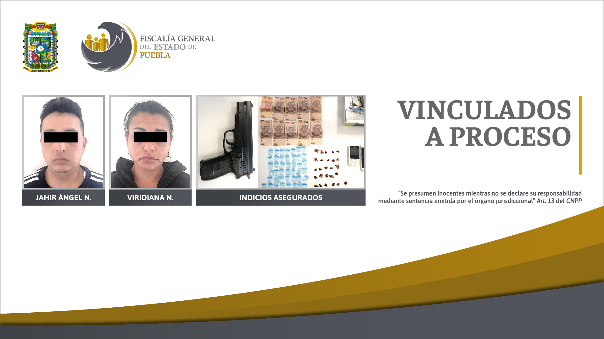 Detienen a Jahir y Viridiana con más de 100 dosis de droga en Puebla