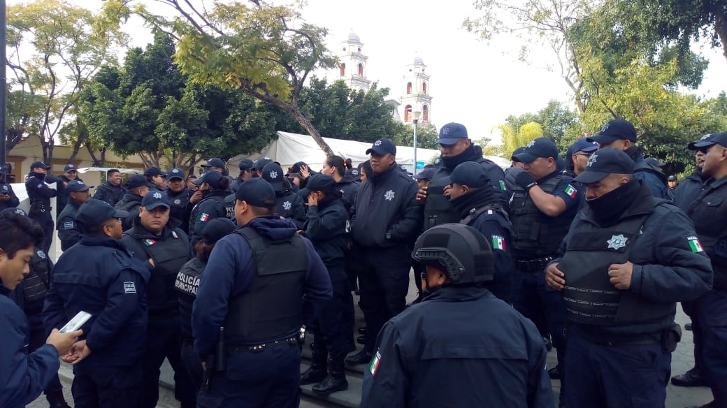 Paro de policías en Tehuacán; acusan a su director de acoso sexual