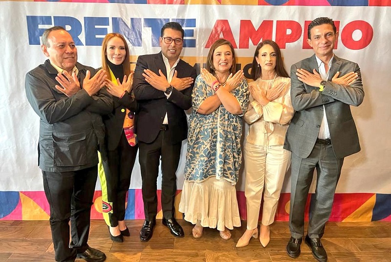 PAN, PRD y PRI en Puebla se suman a candidatura de Xóchitl Gálvez