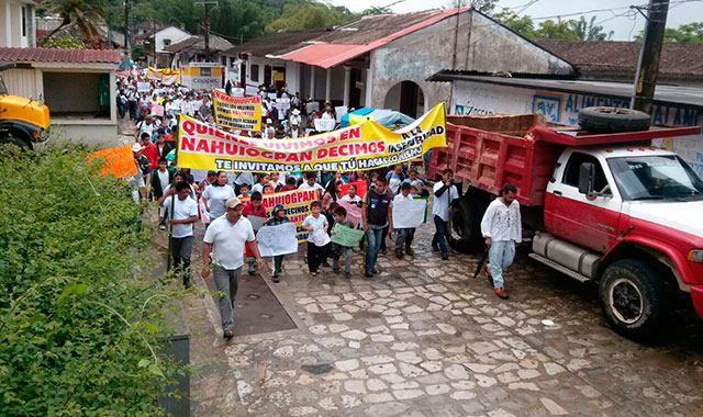 Marchan en Cuetzalan y denuncian llegada del crimen organizado