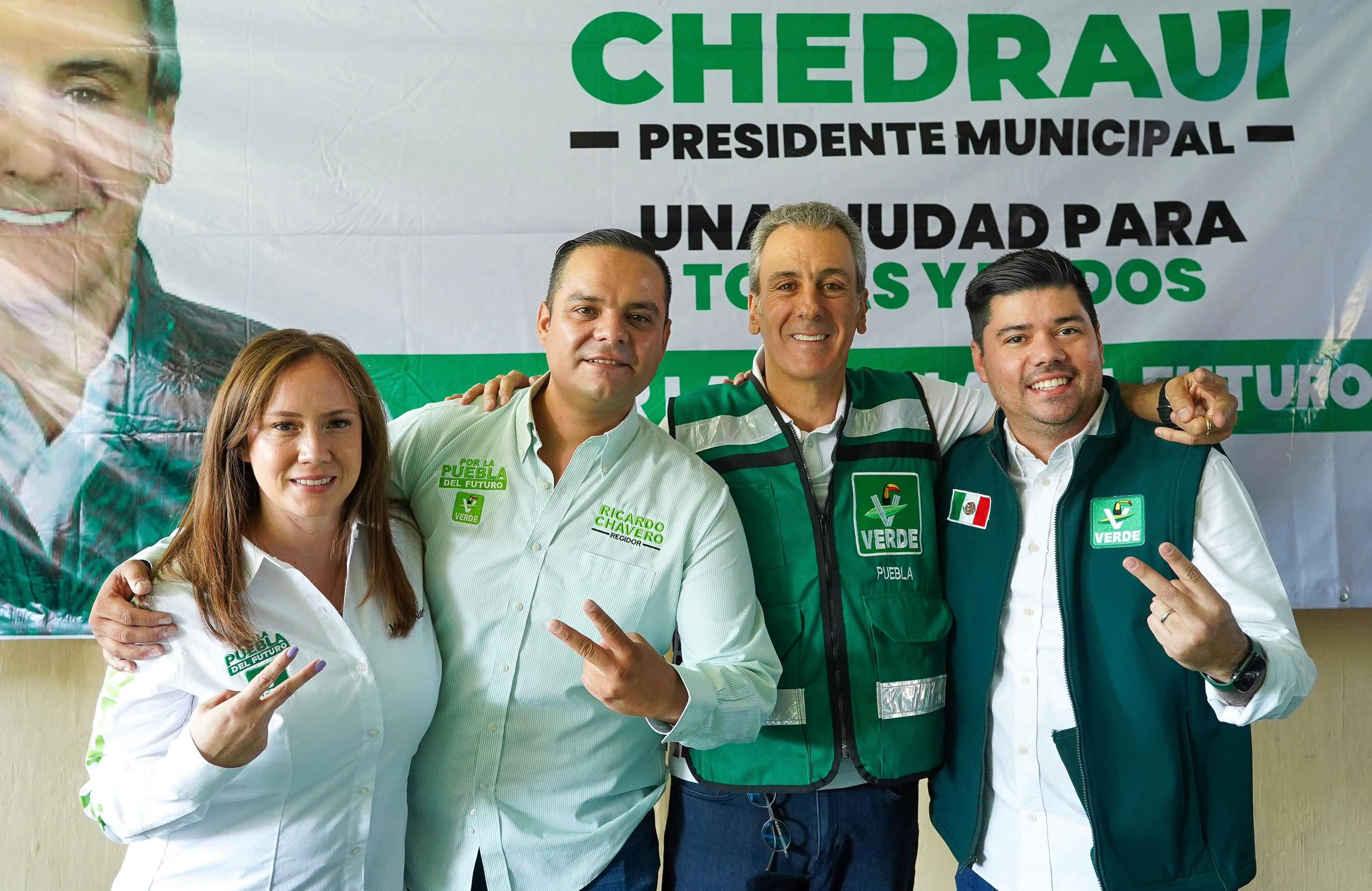 Pepe Chedraui se reúne con militantes del Partido Verde Ecologista de México