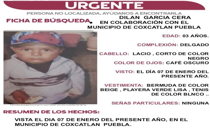 Buscan a madre e hijos desaparecidos en Coxcatlán 