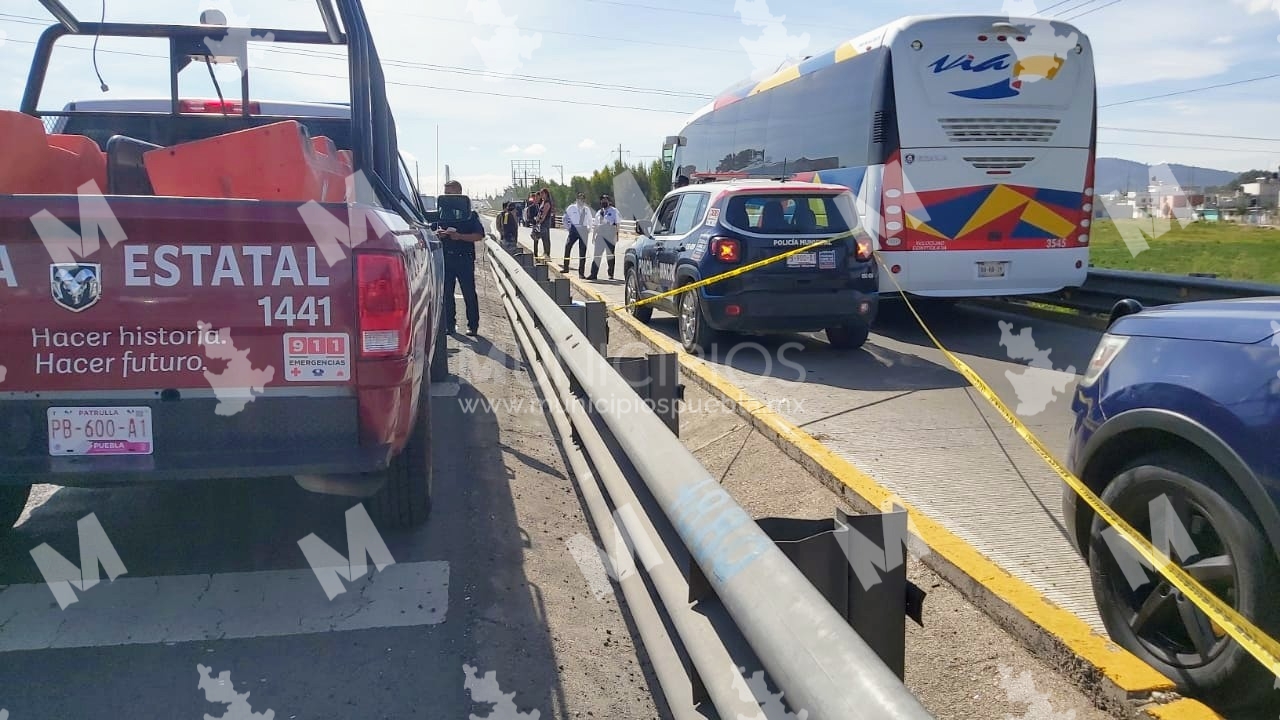 Fallece motociclista en la lateral de la autopista Puebla-Orizaba
