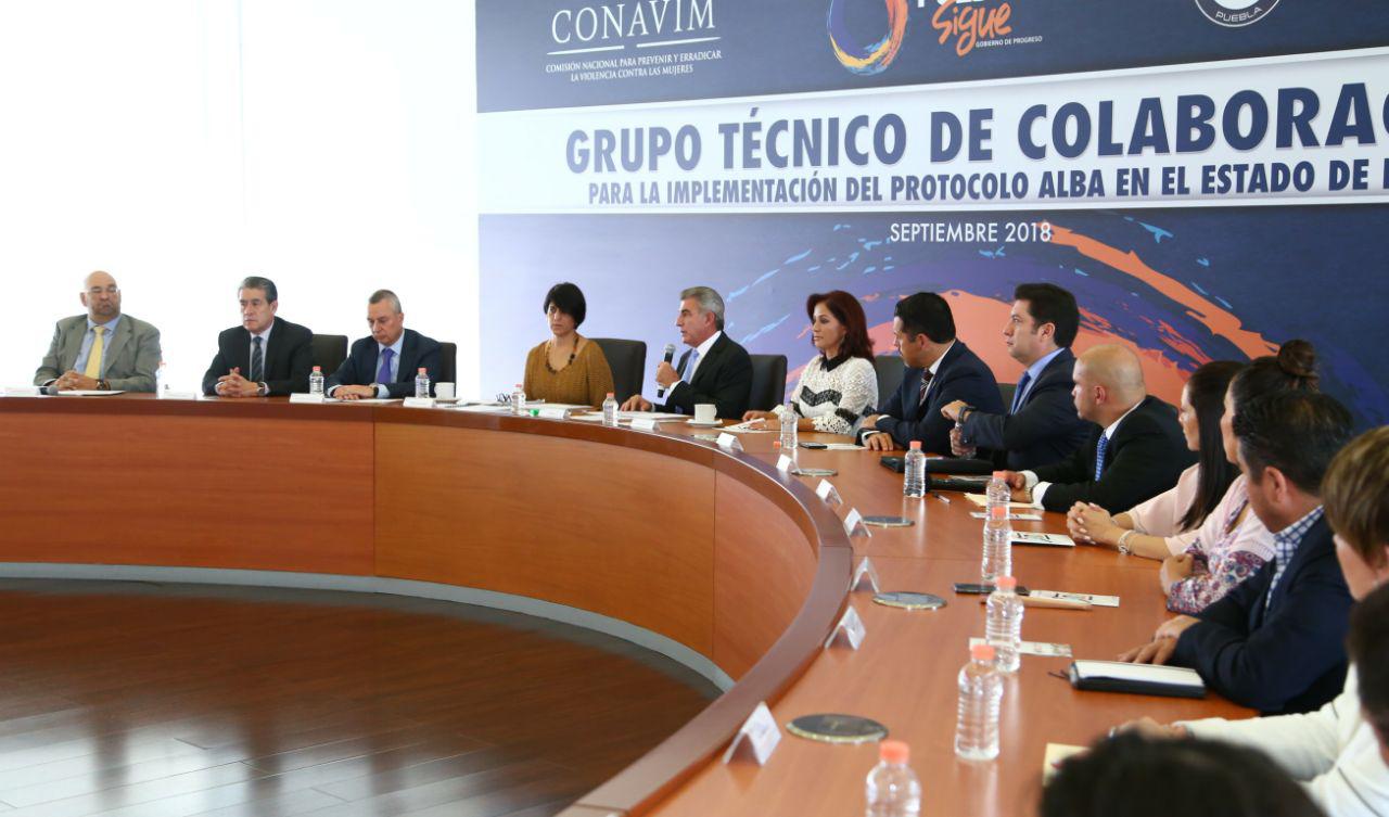 Instalan Grupo Técnico del Protocolo Alba en Puebla