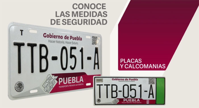 Va del 3 de enero al 30 de junio canje obligatorio de placas en Puebla