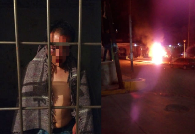 VIDEO: Frustran linchamiento y gente quema patrulla en Tlahuapan